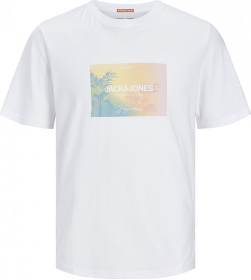 Jack & Jones JORARUBA Sunset Branding T-shirt White - Pólók - Nagyméretű pólók - 2XL-14XL