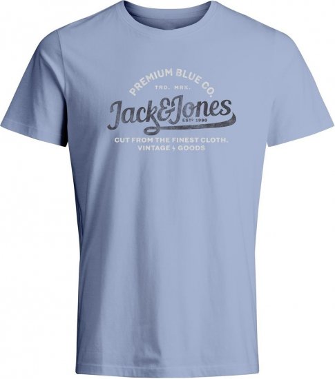 Jack & Jones JPRBLULOUIE SS TEE CREW NECK Cerulean - Pólók - Nagyméretű pólók - 2XL-14XL