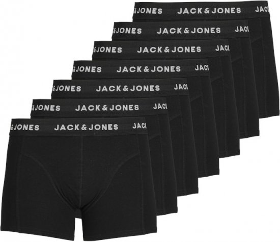 Jack & Jones HUEY Trunks 7-Pack Black - Alsónemű & strandruhák - Nagyméretű Alsónemű 2XL-8XL