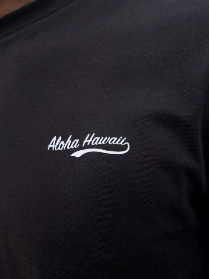 Jack & Jones Zekiel Crew Neck T-Shirt Black - Pólók - Nagyméretű pólók - 2XL-14XL