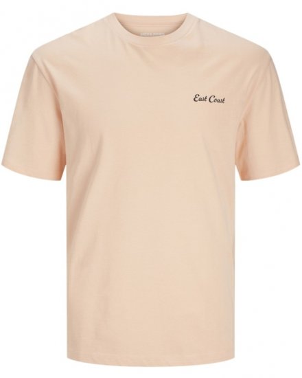 Jack & Jones Zekiel Crew Neck T-Shirt Peach Parfait - Pólók - Nagyméretű pólók - 2XL-14XL