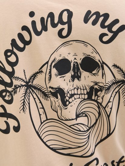 Jack & Jones Zekiel Crew Neck T-Shirt Peach Parfait - Pólók - Nagyméretű pólók - 2XL-14XL