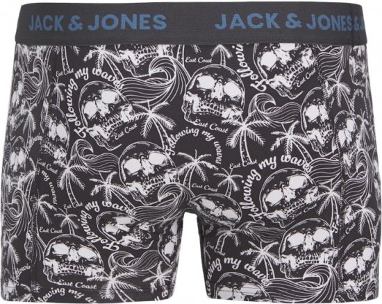 Jack & Jones Damon Skull Trunks 3-Pack Black - Alsónemű & strandruhák - Nagyméretű Alsónemű 2XL-8XL