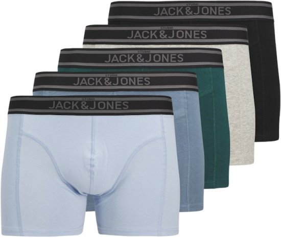 Jack & Jones Kyle Solid Trunks 5-Pack Deep Teal - Alsónemű & strandruhák - Nagyméretű Alsónemű 2XL-8XL