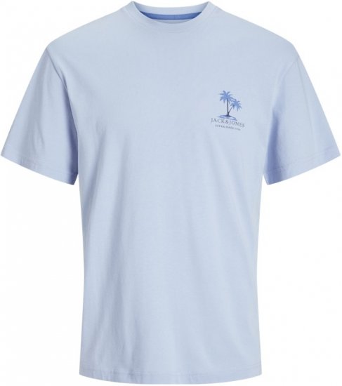 Jack & Jones Summer Vibes Crew Neck T-Shirt Chambray Blue - Pólók - Nagyméretű pólók - 2XL-14XL
