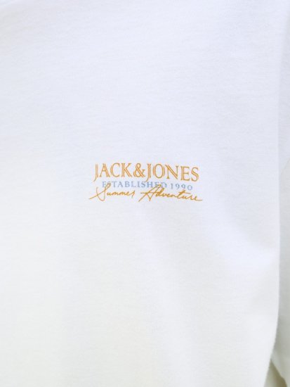 Jack & Jones Summer Vibes Crew Neck T-Shirt White - Pólók - Nagyméretű pólók - 2XL-14XL