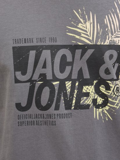 Jack & Jones Jaxon Crew Neck T-Shirt Castlerock - Pólók - Nagyméretű pólók - 2XL-14XL