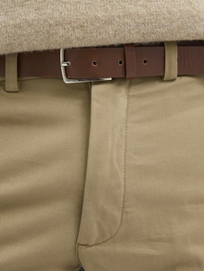 Jack & Jones Ollie Franco Chino Pants with Belt Brown - Farmer & nadrág - Farmer és nadrág - W40-W70