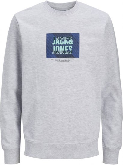 Jack & Jones HUDSON Sweatshirt White Melange - Pulóverek & kapucnis pulóverek - Pulóverek & Kapucnis pulóver 2XL-12XL