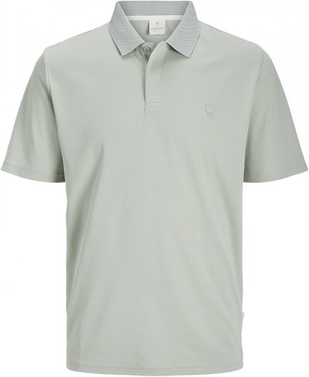 Jack & Jones Rodney Short Sleeve Polo Aqua Gray - Pólóingek - Galléros Pólók 2XL-8XL - Pólóingek 2XL-8XL