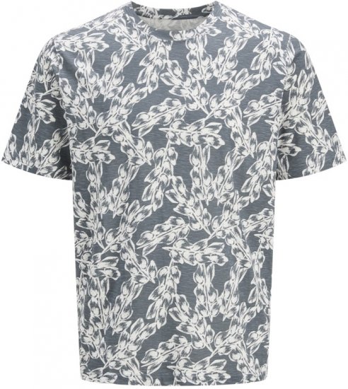Jack & Jones Split AOP Crew Neck T-Shirt Grey - Pólók - Nagyméretű pólók - 2XL-14XL