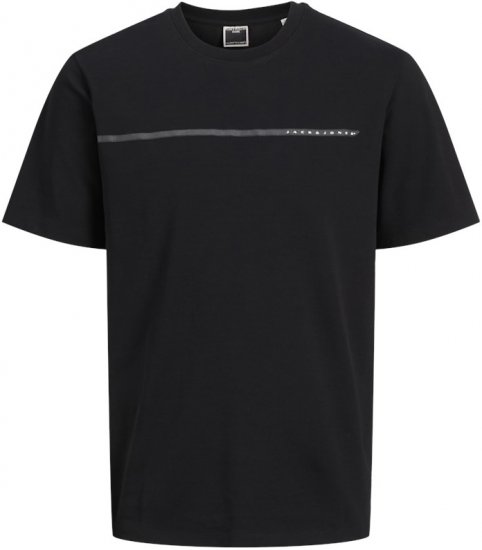 Jack & Jones FUSION Full Branding T-Shirt Black - Pólók - Nagyméretű pólók - 2XL-14XL