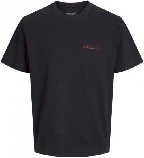Jack & Jones Retiro Crew Neck T-Shirt Black - Pólók - Nagyméretű pólók - 2XL-14XL