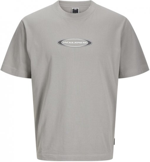 Jack & Jones Pacer Branding Print T-Shirt Grey - Pólók - Nagyméretű pólók - 2XL-14XL