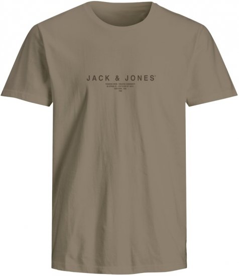 Jack & Jones Harris Crew Neck T-Shirt Brown - Pólók - Nagyméretű pólók - 2XL-14XL