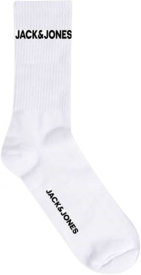 Jack & Jones BASIC LOGO Tennis Socks 5-Pack White - Alsónemű & strandruhák - Nagyméretű Alsónemű 2XL-8XL