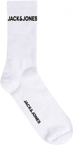 Jack & Jones BASIC LOGO Tennis Socks 5-Pack White - Alsónemű & strandruhák - Nagyméretű Alsónemű 2XL-8XL
