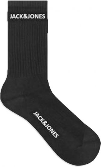 Jack & Jones BASIC LOGO Tennis Socks 5-Pack Black - Alsónemű & strandruhák - Nagyméretű Alsónemű 2XL-8XL