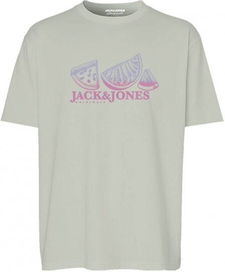 Jack & Jones Split Gradient Crew Neck T-Shirt Green - Pólók - Nagyméretű pólók - 2XL-14XL