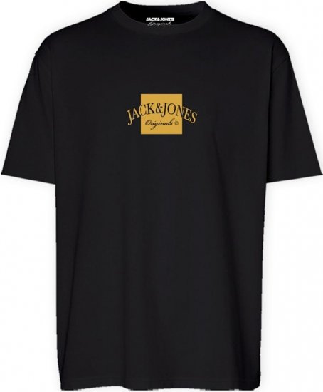 Jack & Jones Boston Crew Neck T-Shirt Black - Pólók - Nagyméretű pólók - 2XL-14XL