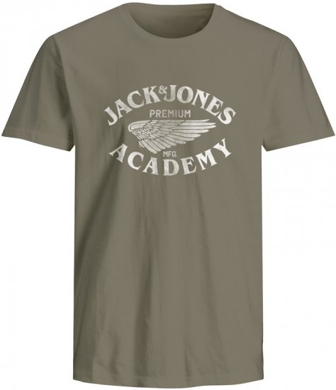 Jack & Jones Freddy Crew Neck T-Shirt Grey - Pólók - Nagyméretű pólók - 2XL-14XL