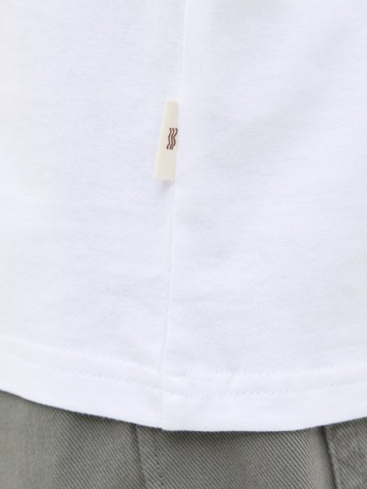 Jack & Jones Vira Branding Crew Neck T-Shirt Bright White - Pólók - Nagyméretű pólók - 2XL-14XL