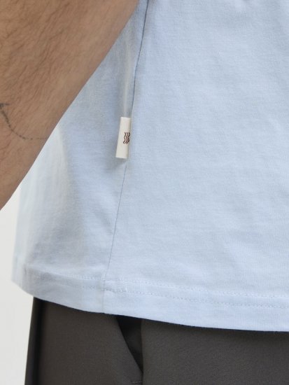 Jack & Jones Tavira Aop Pocket Crew Neck T-Shirt Skyway - Pólók - Nagyméretű pólók - 2XL-14XL