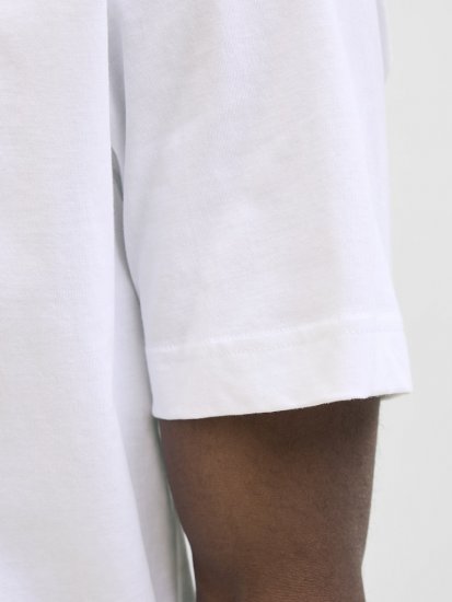 Jack & Jones Calma Crew Neck T-Shirt Bright White - Pólók - Nagyméretű pólók - 2XL-14XL