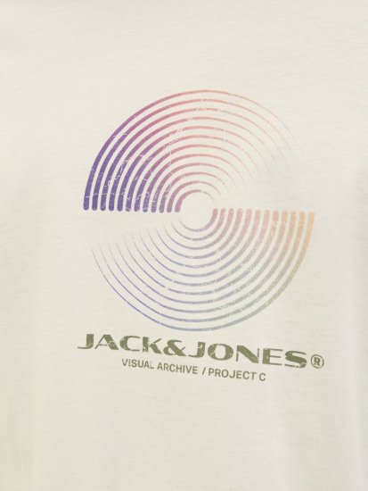 Jack & Jones Calma Crew Neck T-Shirt Sweet Corn - Pólók - Nagyméretű pólók - 2XL-14XL