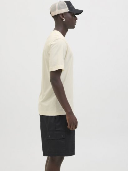 Jack & Jones Calma Crew Neck T-Shirt Sweet Corn - Pólók - Nagyméretű pólók - 2XL-14XL