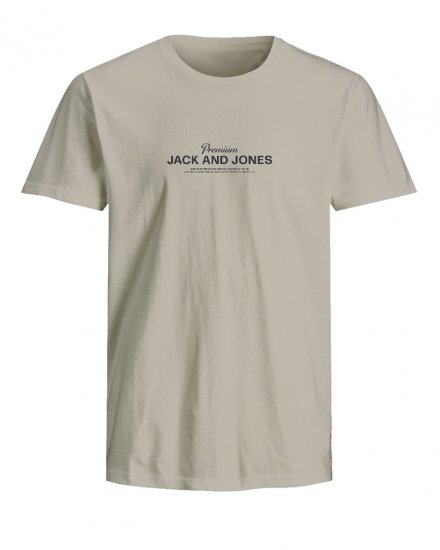 Jack & Jones Ferris Crew Neck T-Shirt Silver Lining - Pólók - Nagyméretű pólók - 2XL-14XL