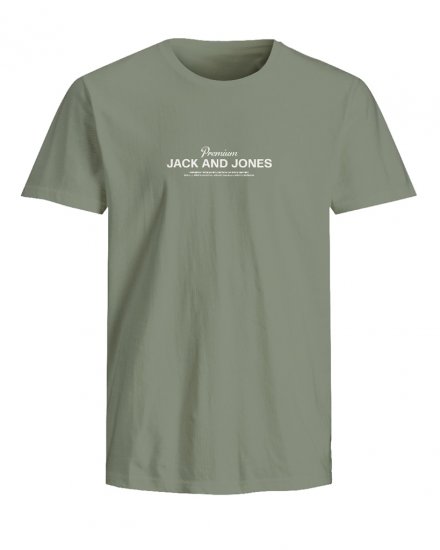 Jack & Jones Ferris Crew Neck T-Shirt Hedge Green - Pólók - Nagyméretű pólók - 2XL-14XL