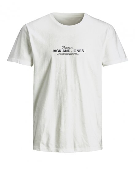 Jack & Jones Ferris Crew Neck T-Shirt Bright White - Pólók - Nagyméretű pólók - 2XL-14XL