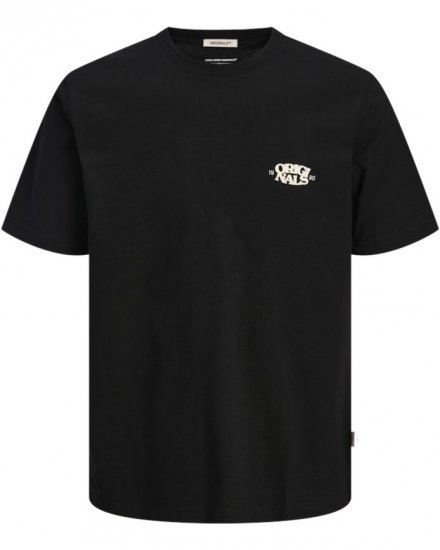 Jack & Jones Tavira Type Crew Neck T-Shirt Black - Pólók - Nagyméretű pólók - 2XL-14XL