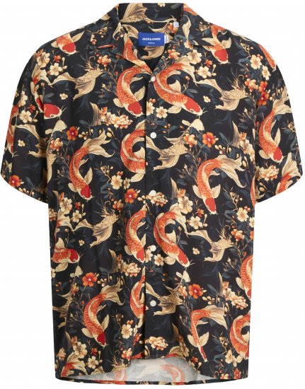 Jack & Jones Tokyo mintás hawaii ing sötétbarna - Ingek - Ingek 2XL-10XL