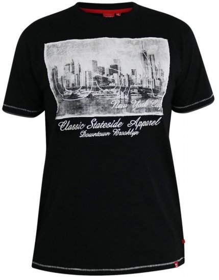 D555 Jayden T-shirt Black - Pólók - Nagyméretű pólók - 2XL-14XL