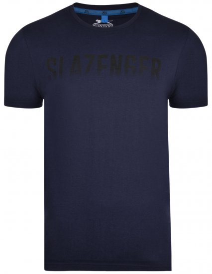 Slazenger Jonathan T-shirt Midnight - Pólók - Nagyméretű pólók - 2XL-14XL