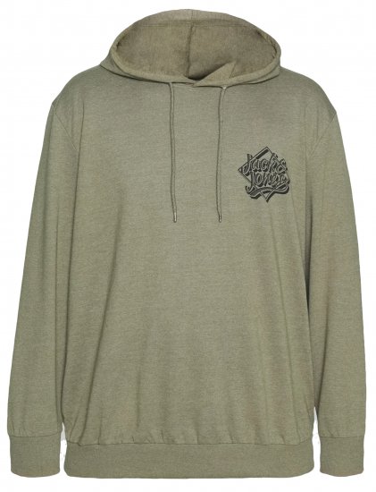 Jack & Jones Jorbrad Hoodie Dusty Olive - Pulóverek & kapucnis pulóverek - Pulóverek & Kapucnis pulóver 2XL-12XL