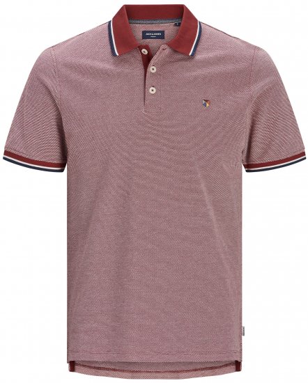 Jack & Jones JPRBLUWIN Polo Red Dahlia - Pólóingek - Galléros Pólók 2XL-8XL - Pólóingek 2XL-8XL