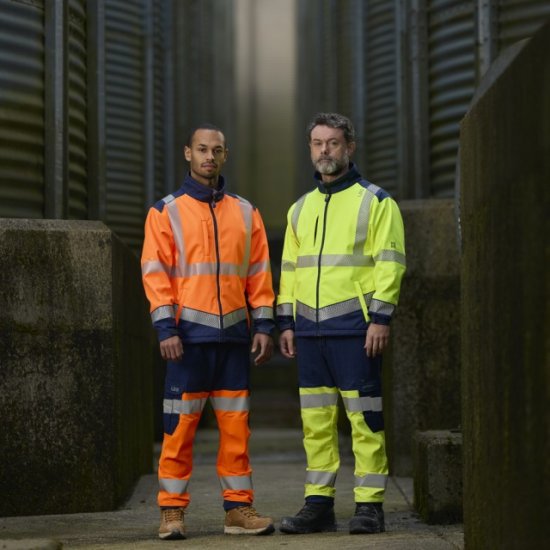 Leo Hawkridge Ecoviz High Performance 4X Stretch Trouser Hi-Vis Orange/Navy Print - Munkaruha - Nagyméretű Munkaruha 3XL-6XL