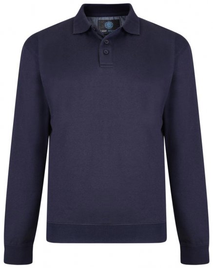 Kam Jeans Collar Sweatshirt Navy - Pulóverek & kapucnis pulóverek - Pulóverek & Kapucnis pulóver 2XL-12XL
