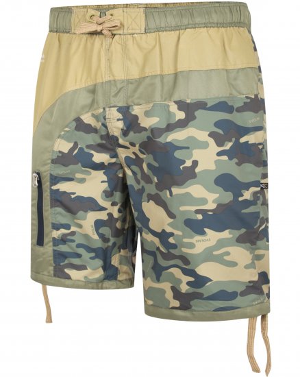 Kam Jeans 3004 Camo Panel Board Swimshorts - Alsónemű & strandruhák - Nagyméretű Alsónemű 2XL-8XL