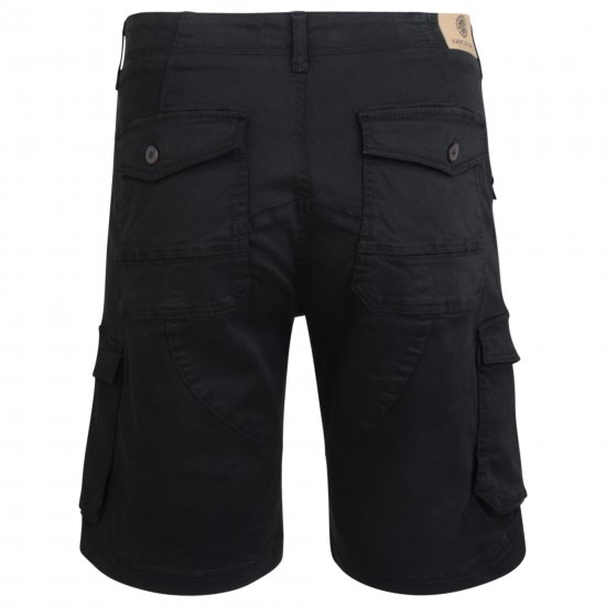 Kam Jeans 320 Cargoshorts Black - Rövidnadrág - Nagyméretű Rövidnadrág W40-W60
