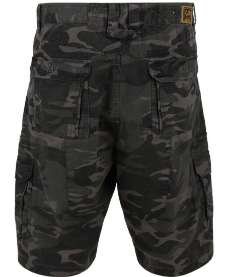 Kam Jeans 329 Short Khaki Camo - Rövidnadrág - Nagyméretű Rövidnadrág W40-W60