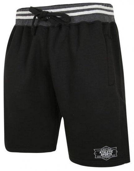 Kam Jeans 3301 Athletic Sports Jog Shorts Black - Melegítőnadrág & rövidnadrág - Melegítőnadrág & Melegítő Rövidnadrág 2XL-12XL