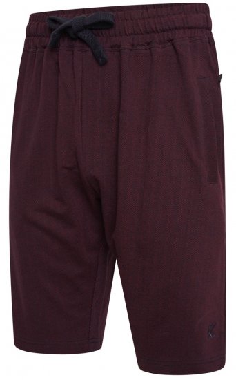 Kam Jeans 3307 Terry Herringbone Sweatshorts Burgundy - Melegítőnadrág & rövidnadrág - Melegítőnadrág & Melegítő Rövidnadrág 2XL-12XL