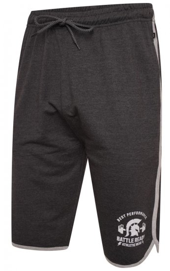 Kam Jeans 3308 Gym Jog Shorts Charcoal - Sportruházat - Nagyméretű Sportruházat 2XL-10XL
