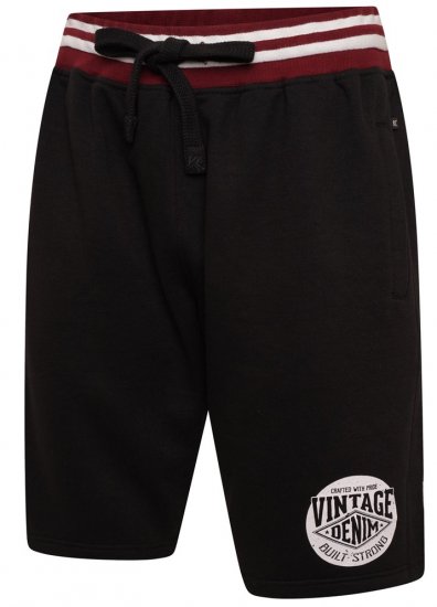 Kam Jeans 3309 Vintage Denim Jog Shorts Black - Melegítőnadrág & rövidnadrág - Melegítőnadrág & Melegítő Rövidnadrág 2XL-12XL