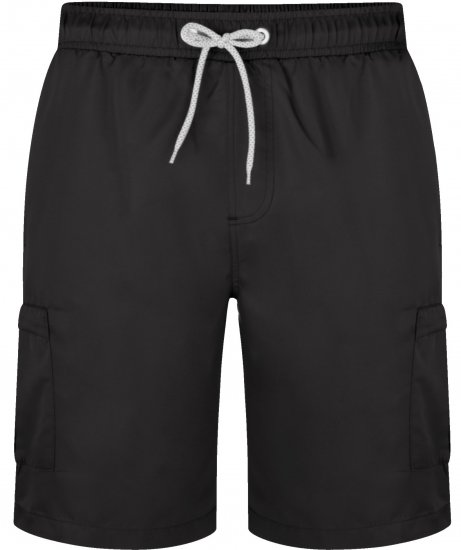 Kam Jeans 334 Cargo Swim Shorts Black - Alsónemű & strandruhák - Nagyméretű Alsónemű 2XL-8XL