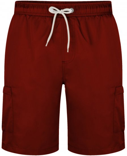 Kam Jeans 334 Cargo Swim Shorts Burgundy - Alsónemű & strandruhák - Nagyméretű Alsónemű 2XL-8XL